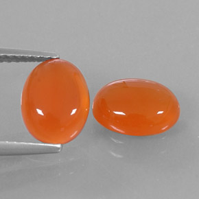  ct natürliche orangefarbener Karneol-Edelsteine, Transparent, Transparent / Lichtdurchlässig