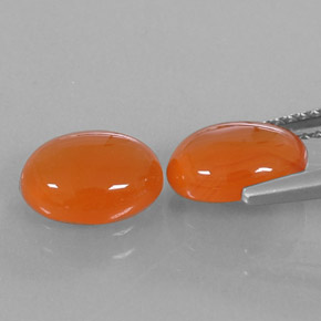  ct natürliche orangefarbener Karneol-Edelsteine, Transparent, Transparent / Lichtdurchlässig