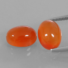  ct natürliche orangefarbener Karneol-Edelsteine, Transparent, Transparent / Lichtdurchlässig