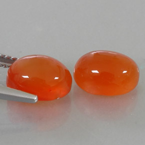  ct natürliche orangefarbener Karneol-Edelsteine, Transparent, Transparent / Lichtdurchlässig
