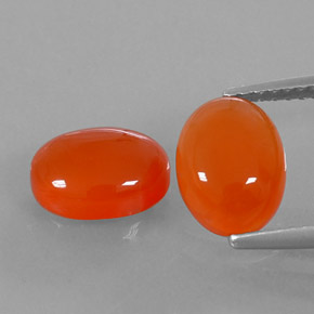 ct natürliche orangefarbener Karneol-Edelsteine, Transparent, Transparent / Lichtdurchlässig