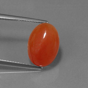 9,17 ctw natürlicher Orange Karneol, Transparent, Transparent / Lichtdurchlässig