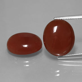  ct natürliche roter Karneol-Edelsteine, Oval Schliff, Lichtdurchlässig