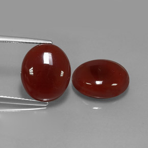  ct natürliche orangefarbener Karneol-Edelsteine, Oval Schliff, Lichtdurchlässig