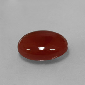5,28 ctw natürlicher orangefarbener Karneol, Oval Schliff, Lichtdurchlässig