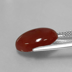 5,28 ctw natürlicher orangefarbener Karneol, Oval Schliff, Lichtdurchlässig