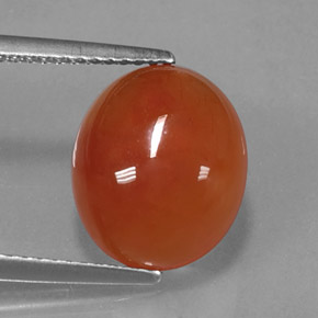 4,54 ctw natürlicher orangefarbener Karneol, Transparent, Transparent / Lichtdurchlässig