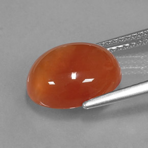 4,54 ctw natürlicher orangefarbener Karneol, Transparent, Transparent / Lichtdurchlässig