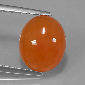 9,17 ctw natürlicher Orange Karneol, Oval Schliff, Lichtdurchlässig