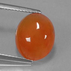 9,17 ctw natürlicher Rotorange Karneol, Oval Schliff, Lichtdurchlässig