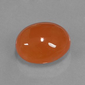 5,15 ctw natürlicher orangefarbener Karneol, Oval Schliff, Lichtdurchlässig