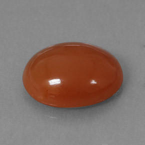4,06 ctw natürlicher orangefarbener Karneol, Oval Schliff, Lichtdurchlässig