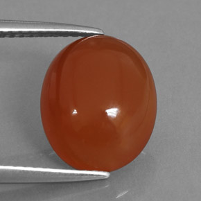 4,06 ctw natürlicher orangefarbener Karneol, Oval Schliff, Lichtdurchlässig