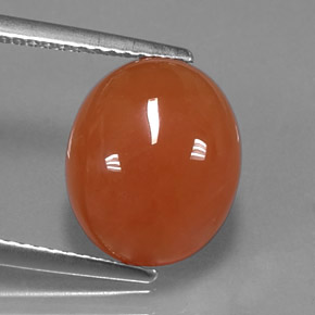 9,17 ctw natürlicher Orange Karneol, Oval Schliff, Lichtdurchlässig