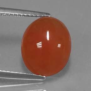 3,92 ctw natürlicher orangefarbener Karneol, Oval Schliff, Lichtdurchlässig