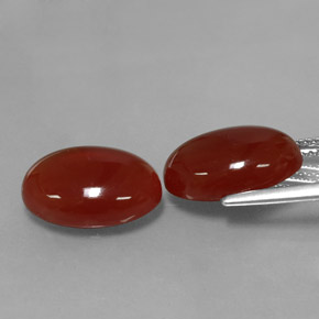  ct natürliche roter Karneol-Edelsteine, Oval Schliff, Lichtdurchlässig
