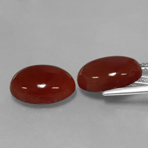  ct natürliche roter Karneol-Edelsteine, Oval Schliff, Lichtdurchlässig