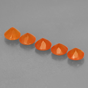  ct natürliche orangefarbener Karneol-Edelsteine, Transparent, Transparent / Lichtdurchlässig