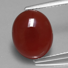 4,71 ctw natürlicher roter Karneol, Oval Schliff, Lichtdurchlässig