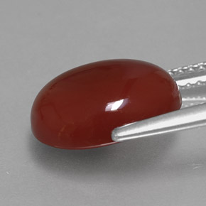 4,71 ctw natürlicher roter Karneol, Oval Schliff, Lichtdurchlässig