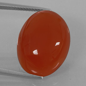17,01 ctw natürlicher orangefarbener Karneol, Oval Schliff, Lichtdurchlässig