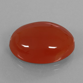17,01 ctw natürlicher orangefarbener Karneol, Oval Schliff, Lichtdurchlässig