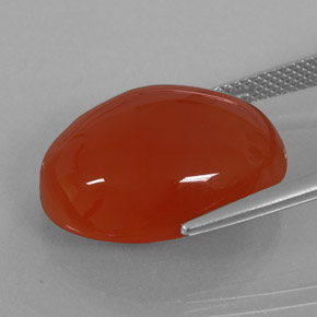 17,01 ctw natürlicher orangefarbener Karneol, Oval Schliff, Lichtdurchlässig