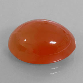 18,75 ctw natürlicher orangefarbener Karneol, Oval Schliff, Lichtdurchlässig