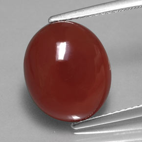6,11 ctw natürlicher orangefarbener Karneol, Oval Schliff, Lichtdurchlässig