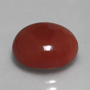6,11 ctw natürlicher orangefarbener Karneol, Oval Schliff, Lichtdurchlässig