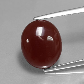 5,81 ctw natürlicher brauner Karneol, Oval Schliff, Lichtdurchlässig
