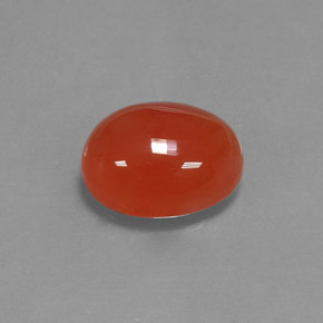 3,77 ctw natürlicher orangefarbener Karneol, Oval Schliff, Lichtdurchlässig
