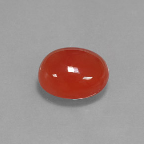 3,68 ctw natürlicher orangefarbener Karneol, Oval Schliff, Lichtdurchlässig