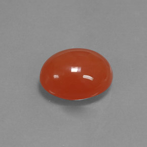 3,33 ctw natürlicher orangefarbener Karneol, Oval Schliff, Lichtdurchlässig