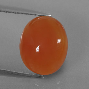 3,65 ctw natürlicher orangefarbener Karneol, Transparent, Transparent / Lichtdurchlässig