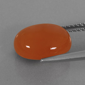 3,65 ctw natürlicher orangefarbener Karneol, Transparent, Transparent / Lichtdurchlässig