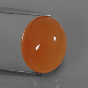 3,91 ctw natürlicher orangefarbener Karneol, Transparent, Transparent / Lichtdurchlässig