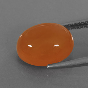 3,91 ctw natürlicher orangefarbener Karneol, Transparent, Transparent / Lichtdurchlässig