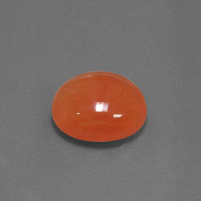 4,71 ctw natürlicher orangefarbener Karneol, Oval Schliff, Lichtdurchlässig