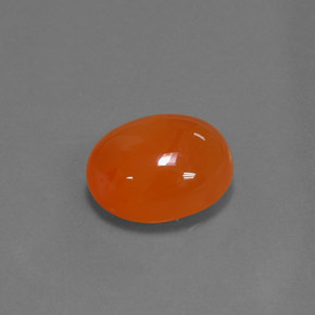 4,59 ctw natürlicher orangefarbener Karneol, Oval Schliff, Lichtdurchlässig