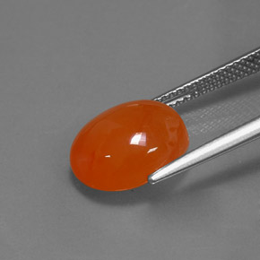 4,59 ctw natürlicher orangefarbener Karneol, Oval Schliff, Lichtdurchlässig