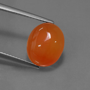 4,50 ctw natürlicher orangefarbener Karneol, Oval Schliff, Lichtdurchlässig