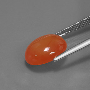 4,50 ctw natürlicher orangefarbener Karneol, Oval Schliff, Lichtdurchlässig
