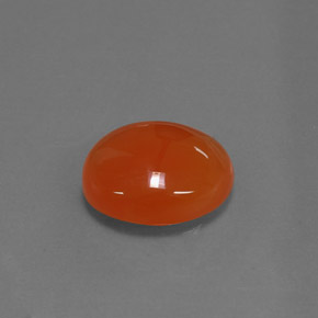 4,17 ctw natürlicher orangefarbener Karneol, Oval Schliff, Lichtdurchlässig