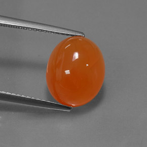 5,07 ctw natürlicher orangefarbener Karneol, Oval Schliff, Lichtdurchlässig