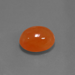 5,07 ctw natürlicher orangefarbener Karneol, Oval Schliff, Lichtdurchlässig