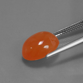 5,07 ctw natürlicher orangefarbener Karneol, Oval Schliff, Lichtdurchlässig