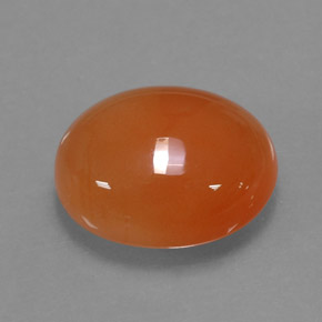 4,22 ctw natürlicher orangefarbener Karneol, Oval Schliff, Lichtdurchlässig
