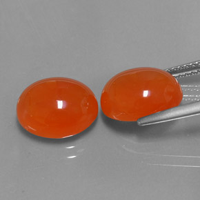  ct natürliche orangefarbener Karneol-Edelsteine, Transparent, Transparent / Lichtdurchlässig