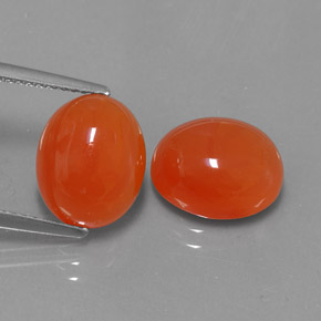  ct natürliche orangefarbener Karneol-Edelsteine, Transparent, Transparent / Lichtdurchlässig